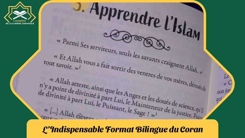 Coran en français et arabe