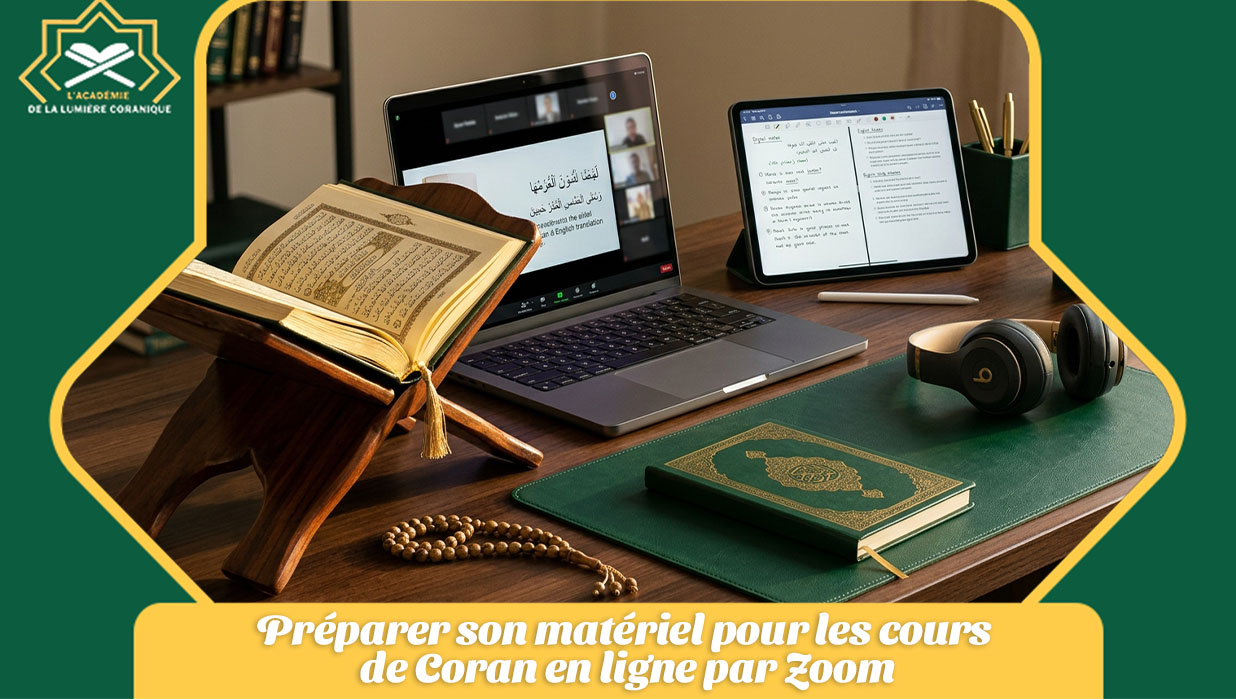 Préparer son matériel pour les cours de Coran en ligne par Zoom